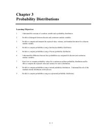 Management Chapter 3 Homework Know how to compute probability values for a continuous uniform probability distribution and be able to compute the expected value and variance for such a distribution