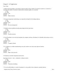 Management Chapter 9 1 Media selection problems can maximize exposure quality and use number of customers reached as a constraint