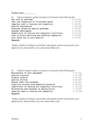 Accounting Chapter 12 Chapter 12_version1 An increase in appraisal costs in a quality improvement program would usually have the following initial effects on internal and external failure costs
