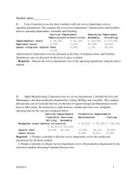 Accounting Chapter 4b Chapter 4b_version1 Administrative Department costs are allocated on the basis of employee hours and Facilities Department costs are allocated on the basis of space occupied