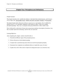Human Resources Chapter 4 Homework Attributions through Actions Body Language And Manner Speaking Individuals Attempt To influence The Perceptions