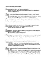 Marketing Chapter 2 1 In a strategic context, segmentation means the identification of customer groups that respond differently from other groups to competitive offerings