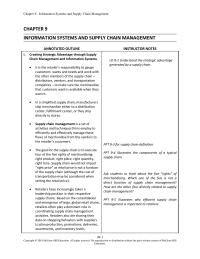 Marketing Chapter 9 Homework Another benefit provided by information systems that support supply chains is making sure the right merchandise is available at the right store