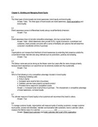 Marketing Chapter 9 1 Firms dependent on brand association position based on certain attributes are vulnerable to competitor innovation and shouting matches that lead to lost credibility