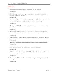 Accounting Chapter 06 1 Several important committee reports gave rise to objectives and standards in place of the postulates and principles approach