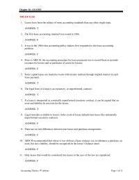 Accounting Chapter 16 1 Legal remedies available to lessors in the event of lessee default treat leases like unilaterally unperformed executory contracts
