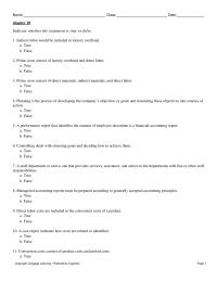 Accounting Chapter 18 Chapter_18&nbsp;Planning is the process of developing the company’s objectives or goals and translating these objectives into courses of&nbsp;action