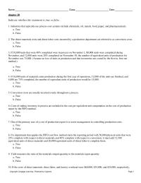 Accounting Chapter 20 Chapter_20 The direct materials costs and direct labor costs incurred by a production department are referred to as conversion costs