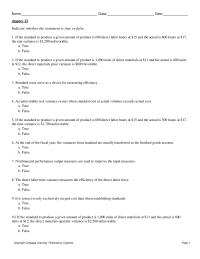Accounting Chapter 23 Chapter_23 At the end of the fiscal year, the variances from standard are usually transferred to the finished goods account