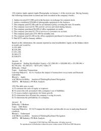 Accounting Chapter 2 4 Andrea Apple opened Apple Photography on January 1 of the current year. During January, the following transactions occurred and were recorded in the company’s books