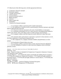 Accounting Chapter 13 5 203 Use The Financial Data Shown Below Calculate The Following Ratios For