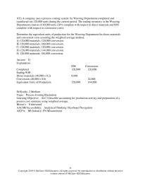 Accounting Chapter 16 3 Sparky Corporation uses the weighted-average method of process costing. The following information is available for February in its Molding Department