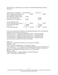 Accounting Chapter 16 6 Refer to the following information about the Finishing Department in the Davidson Factory for the month of June. Davidson Factory uses the FIFO method of inventory costing