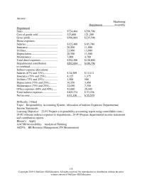 Accounting Chapter 22 7 Marsha Hansen, the manager of the Flint Plant of the Michigan Company is responsible for all of the plant’s costs except her own salary