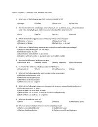 Organic Chemistry – Carboxylic Acids, Alcohols And Esters