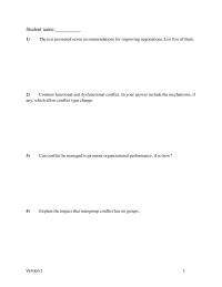 Human Resources Chapter 11 Chapter 11_version1&nbsp;Contrast functional and dysfunctional conflict. In your answer include the mechanisms, if any, which allow conflict type change