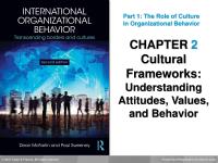 International Business Chapter 2 Homework Conducted a world-wide survey of managers that identified nine different cultural dimensions that were then used to classify countries on the dimensions
