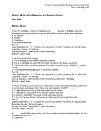 Journalism Chapter 12 1 There are many reasons why it is important to have a content marketing strategy for a social media campaign