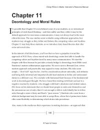 Business Ethics Chapter 11 Homework An introduction to Immanuel Kant’s strict deontology, with a focus on hypothetical and categorical imperatives, and perfect and imperfect duties