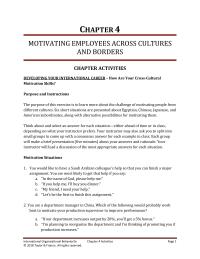 International Business Chapter 4 Homework There is little doubt that most Western firms operating in Russia would agree with this assessment, especially since many of them have faced serious challenges in motivating Russian employees