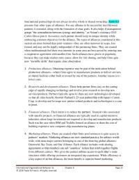 International Business Chapter 6 Homework These are created when firms pool resources to gain access to partners’ markets. Marketing alliances are now standard practice for airlines world-wide