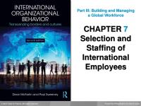 International Business Chapter 7 Homework Home country nationals posted as expatriates abroad to top management and technical positions in foreign subsidiaries