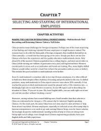 International Business Chapter 7 Homework The signs of things to come started early when Myers was initially emailed by an SK Telecom recruiter—who assumed she was a man