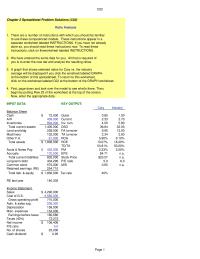 Finance Chapter 2 Homework &nbsp;We have entered the some data for you. All that is required of you is to enter the new dat and analyze the resulting ratios