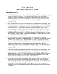 Finance Chapter 3 Homework&nbsp;A financial market is one in which financial assets are bought and sold. There are many different types of financial markets, each one deals with a different type of financial asset