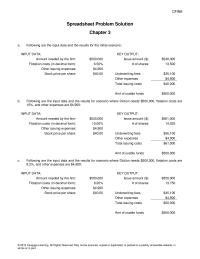 Finance Chapter 3 Homework Following are the input data and the results for scenario where Diction needs $500,000, flotation costs are 10%, and other expenses are $4,900