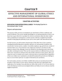 International Business Chapter 9 Homework There is one postscript and a big challenge for Brink’s—a Brussels court recently rejected the firm’s bankruptcy filing
