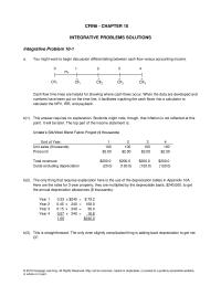 Finance Chapter 10 Homework Cash flow time lines are helpful for showing where cash flows occur. When the data are developed and numbers have been put on the time line