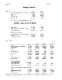 Finance Chapter 10 Homework Because the depreciation expense is the same each year, the supplemental operating cash flow will be the same for every year