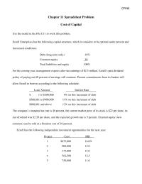 Finance Chapter 11 Homework For the coming year, management expects after-tax earnings of $2.5 million. Ezzell’s past dividend policy of paying out 60 percent of earnings will continue