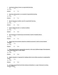 Business Development Chapter 17 1 Place-based learning is appropriate primarily in the early childhood stage of development, with limited application in later stages