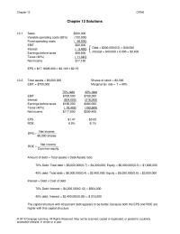 Finance Chapter 12 Homework The capital structure with 30 percent debt is optimal because it provides the highest stock price. Because 30 percent debt is the optimal capital structure