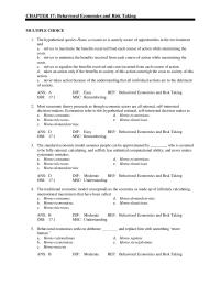 Economics Chapter 17 1 Most economic theory proceeds as though economic actors are all rational, self-interested decision-makers. Economists refer to this hypothetical rational