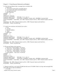 Finance Chapter 2 2 Sonny and Cher have a net worth of $35,000 and total assets of $200,000. If their revolving credit and unpaid bills total $2,200, what are their long-term liabilities
