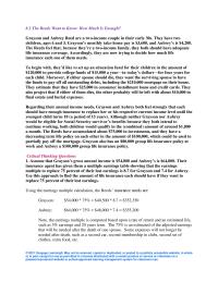 Finance Chapter 8 Homework Regarding their annual income needs, Grayson and Aubrey both feel strongly that each should have enough insurance to replace her or his