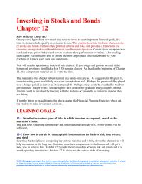 Finance Chapter 12 Homework&nbsp;Become familiar with the various measures of performance and how to use them in placing a value on stocks