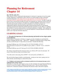 Finance Chapter 14 Homework Estimate your income needs in retirement and the level of retirement income you’ve estimated from various sources