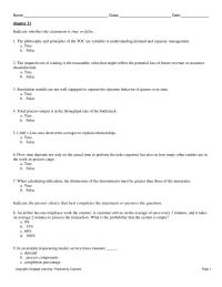 Management Chapter 11 1 Flow time depends not only on the actual time to perform the tasks required, but also on how many other entities are in the work-in-process stage