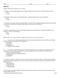 Management Chapter 14 1 Resource management for most service-providing organizations generally requires as many intermediate levels of planning as it does for manufacturing