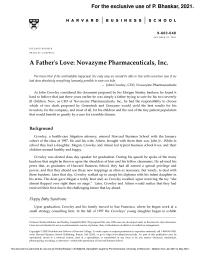 A Father’s Love: Novazyme Pharmaceuticals