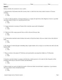 Finance Chapter 6 1 Money markets are used to facilitate the transfer of short-term funds from individuals, corporations, or governments with excess funds to those with deficient funds