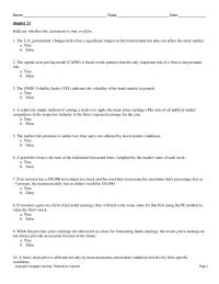Finance Chapter 11 1 If investors agree on a firm’s forecasted earnings, they will derive the same value for that firm using the PE method to value the firm’s stock