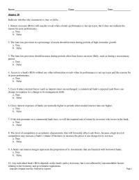 Finance Chapter 20 1 The loan loss provision should increase during periods when loan losses are more likely, such as during a recessionary period