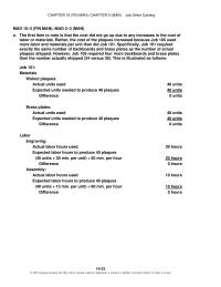 Accounting Chapter 2 Homework the material cost per unit for dining tables deviated to the high side relative to the other two styles, beyond the increased cost of lumber