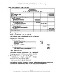 Accounting Chapter 2 Homework The materials, stamping, and factory overhead have already been applied to the 25,000 units