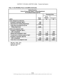Accounting Chapter 3 Homework The cost of production report may be used as the basis for allocating product costs between Work in Process and Finished Goods